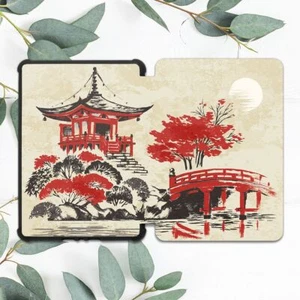 Japanese Art Red Black Sakura Case For All-new Kindle 10th Gen Kindle Paperwhite - Picture 1 of 3