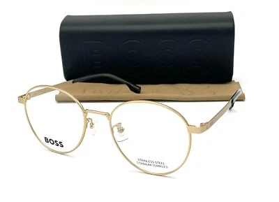 HUGO BOSS 1475/F A0Z Matte Gold  / Demo Lens 52mm Eyeglasses - Image 1 of 4