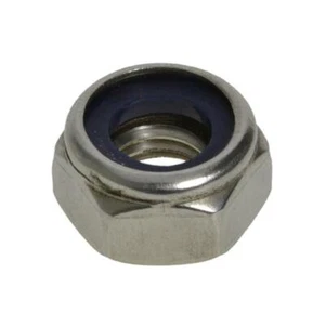 Pack of 20 Stainless A4 316 Nyloc Nut M8 x 1.25p Metric DIN985 Nylon Insert - Picture 1 of 2