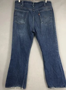 Jeans uomo vintage anni 70 Levi’s 1979 arancione tab blu invecchiato taglia 36x30 - Foto 1 di 11