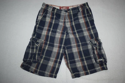 Levi's Cargo Shorts Plaid Baggy Loose Pockets Skateboarding Boys Size 20R x 12" - Image 1 of 4