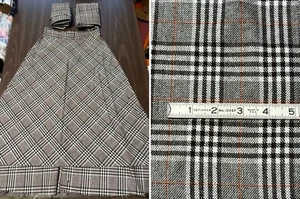 VTG 1970s Handmade Skirt Women Wool Plaid Brown Orange W26” To Finish & Fabric - Imagen 1 de 7