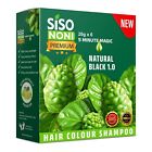 Siso Premium Noni Black Hair colour shampoo 20g (20g Pack x 6) | Ammonia Free ha