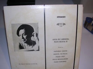 Alicia De Larrocha Piano Recital II MHS 1747 NM / VG - Picture 1 of 2