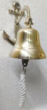 Nautical Brass Polished Ornamental Anchor Bell Pirate's Ship's Be Decorative