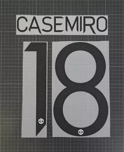 CASEMIRO #18 2022-2023 Player Size European & Cup Black Nameset - Picture 1 of 1