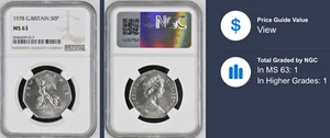 1978 50p NGC MS63 Great Britain Coin Royal Mint Uncirculated Fifty Pence UNC - Picture 1 of 1