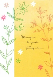 Tarjeta de felicitación Feliz Aniversario Enamorarse y Enamorarse Flores Tema Sello - Imagen 1 de 3