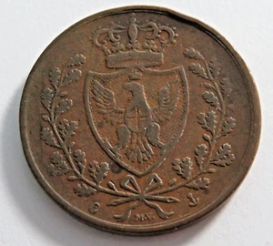 Italien Sardinien Kupfer 5 Centesimi 1826, KM 127 - Bild 1 von 2