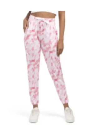 Joggers deportivos KYODAN para mujer rosa blanco tie dye talla TP XS bolsillos laterales nuevos Foto 1 de 4