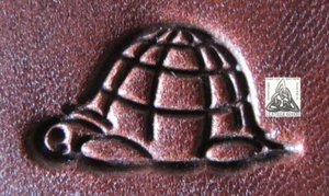 Herramienta de estampillas de cuero Discontinued Craftool Co. USA Turtle 3/4" 8211 - Imagen 1 de 3