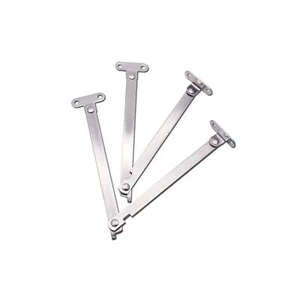 Bisagra de soporte de tapa plegable de 9,0" x 0,4" - Acero plateado para tapas de cajas de juguetes de madera - Imagen 1 de 7