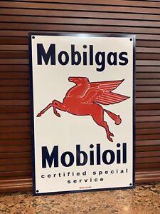 Mobilgas MOBILOIL Service Station Gas pegasus oil gasoline advertising sign Gas