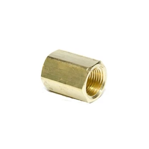 3/8 Npt Female Straight Coupling Brass Pipe Fitting Air Water Oil Gas Fuel - Picture 1 of 6