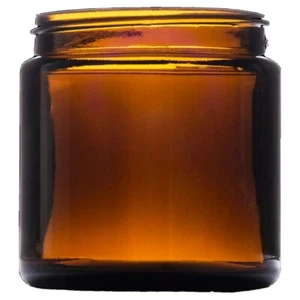 Amber Squat Glass Jar with Black Urea or Aluminium screw cap- 10 X 120ml - Picture 1 of 3