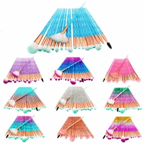 20 PCS Diamond Make Up Brushes Unicorn Blusher Face Powder Eyeshadow Brushes UK - Picture 1 of 22