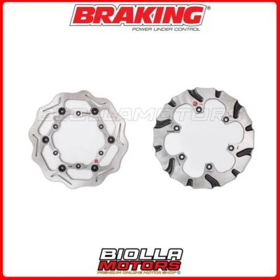 KIT DISCHI FRENO BRAKING HUSABERG FE 450 2012 -  ANTERIORE + POSTERIORE [WAVE FL Foto 1 de 4