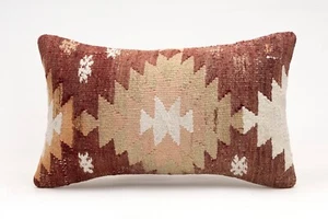 Decorative Pillow Cover, 12x20 in, Kilim Pillow, Turkish Pillow, Sofa Cushion - Picture 1 of 4