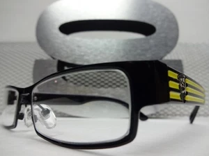 Mens or Women SLEEK CONTEMPORARY STYLE Clear Lens EYE GLASSES Black Yellow Frame - Picture 1 of 12