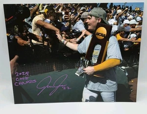 JARED JONES LSU 2025 NATIONAL CHAMPIONS SIGNED 8X10 BASEBALL PHOTO COA - Picture 1 of 3