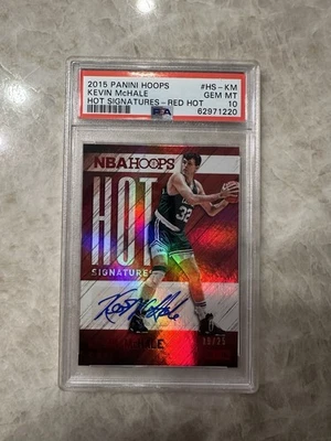 2015 Panini Hoops Kevin McHale Hot Signatures Auto Red Hot /25 PSA 10 GEM MINT - Image 1 of 4