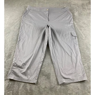 Pantalones capri grises con bolsillos cargo Chicos Zenergy para mujer talla 3 Foto 1 de 4