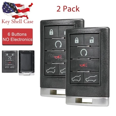 2 Repuestos para Cadillac Escalade ESV EXT 2007-2014 Mando a distancia Llavero Carcasa Estuche Foto 1 de 4