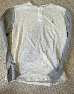 Polo Ralph Lauren Youth Boys Large (14-16) Long Sleeve Grey Shirt - Picture 1 of 8