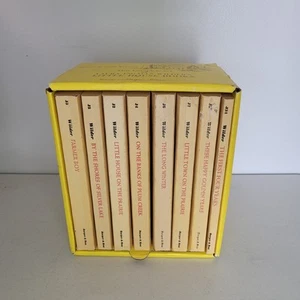 Vintage 1971 Little House On The Prairie Complete Box Set 9 Books Yellow Wilder - Picture 1 of 7