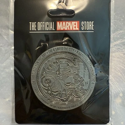 2025 SDCC Exclusive Marvel Fantastic 4 Four First Steps Medallion Coin Pin - Image 1 of 2