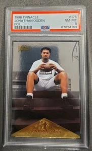 1996 PINNACLE FOIL JONATHAN OGDEN #175 ROOKIE GRADED PSA 8 RAVENS 175 VINTAGE - Picture 1 of 3