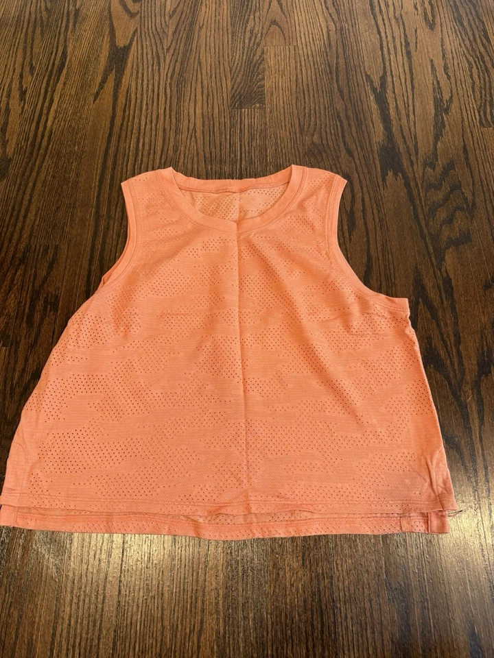 Camiseta sin mangas corta para mujer Lululemon, talla 10, naranja Foto 1 de 3