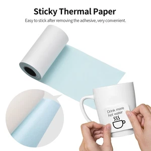 (Sticky Thermal Paper 5 Rolls)5 Rolls 57x30mm Self-Adhesive Direct Thermal TDW - Afbeelding 1 van 9