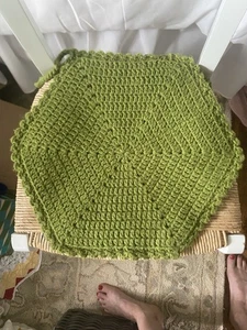 Vintage Crochet Chair Seat Cushions - Picture 1 of 5