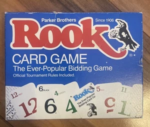 Juego de cartas vintage Rook 1985 caja azul Parker Brothers 100 % completo con manual - Imagen 1 de 3