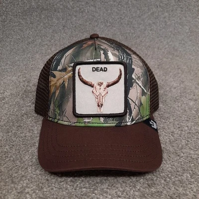 Goorin Bros The Farm Dead Snapback Trucker Hat Cap Six Feet Under Skull Camo - Image 1 of 4