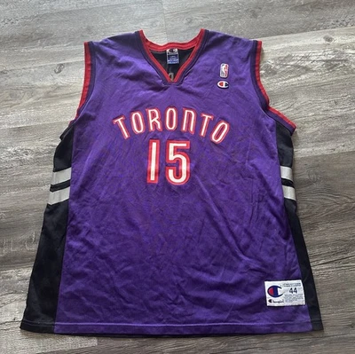 Camiseta deportiva de baloncesto vintage de los 90 campeones de la NBA Vince Carter #15 Toronto Raptor para hombre 44 Foto 1 de 4