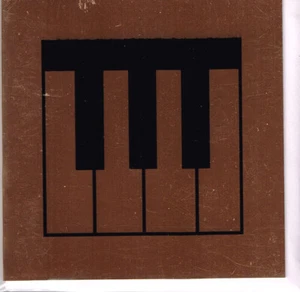 Piano Keyboard Square Copper Music mini greetings card - Picture 1 of 1