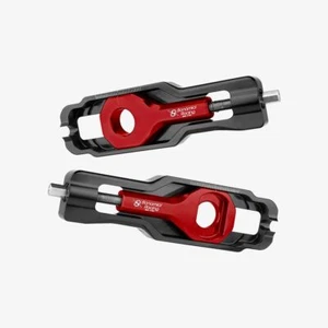 Bonamici Red Aluminium Chain Adjuster to fit Aprilia RS660 2020-2025 - Picture 1 of 3