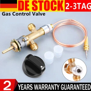 LPG Propan Kamin Feuerstelle Gasregelventil 600mm Thermoelement Knopfschalter-DE - Bild 1 von 20
