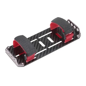 Carbon Fiber Battery Mount Plate Tray&Strap For Axial SCX10 1/10 RC Car 2S 3S - Picture 1 of 11