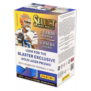 Caja bláster de tarjetas coleccionables de fútbol americano NFL Panini Select Draft Picks 2023 - Imagen 1 de 1
