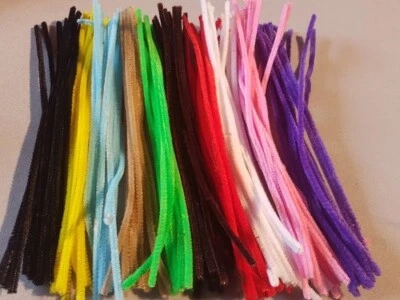 Chenilledraht, Biegeplüsch, Basteldraht, 6 x 300 mm, versch. Farben - Bild 1 von 4