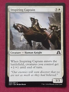 Magic The Gathering SHADOWS OVER INNISTRAD INSPIRING CAPTAIN white card MTG - Foto 1 di 2