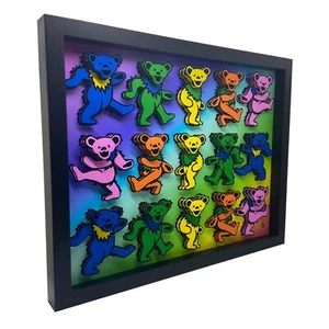 The Grateful Dead Dancing Bear 3D Art Jerry Garcia Head Hippie San Fran Print CA - Picture 1 of 5