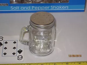 Glas Salz & Pfefferstreuer - Old Style Salzstreuer 4 Unzen mit Metalldeckel, BBQ Kochen - Bild 1 von 5