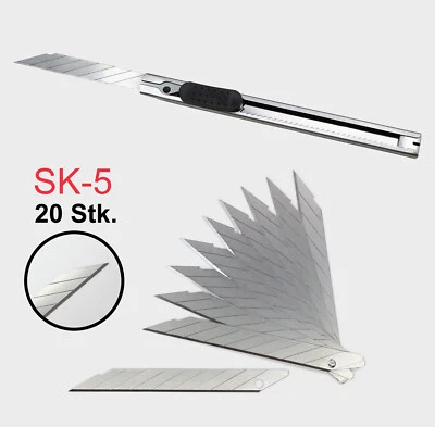 Edelstahl Cuttermesser 30° Folienmesser 9mm+20Klingen Präzisions Cutter Folieren - Bild 1 von 4