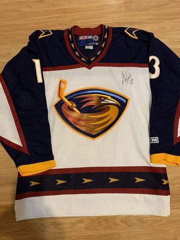 Vintage Atlanta Thrashers CCM Patrick Stefan NHL Hockey Jersey M White Home Cover
