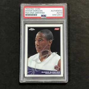 2009-10 Topps Chrome #100 DeMAR DeROZAN Signed Card AUTO PSA Slabbed RC /999 - Picture 1 of 2