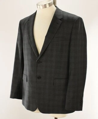 THEORY Men's Charcoal CHAMBERS SV OVERCHECK Wool Jacket 42 S NWOT - Image 1 of 2